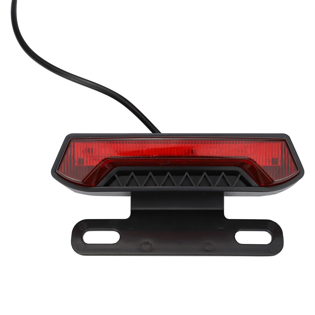 thumbnail image 2 of Universal LED Tail Light With License Plate Light - Motorcycle Scooter - Metal Housing, Red Lens, M6x1.0 Thread - E11 Approved 2 of 6
