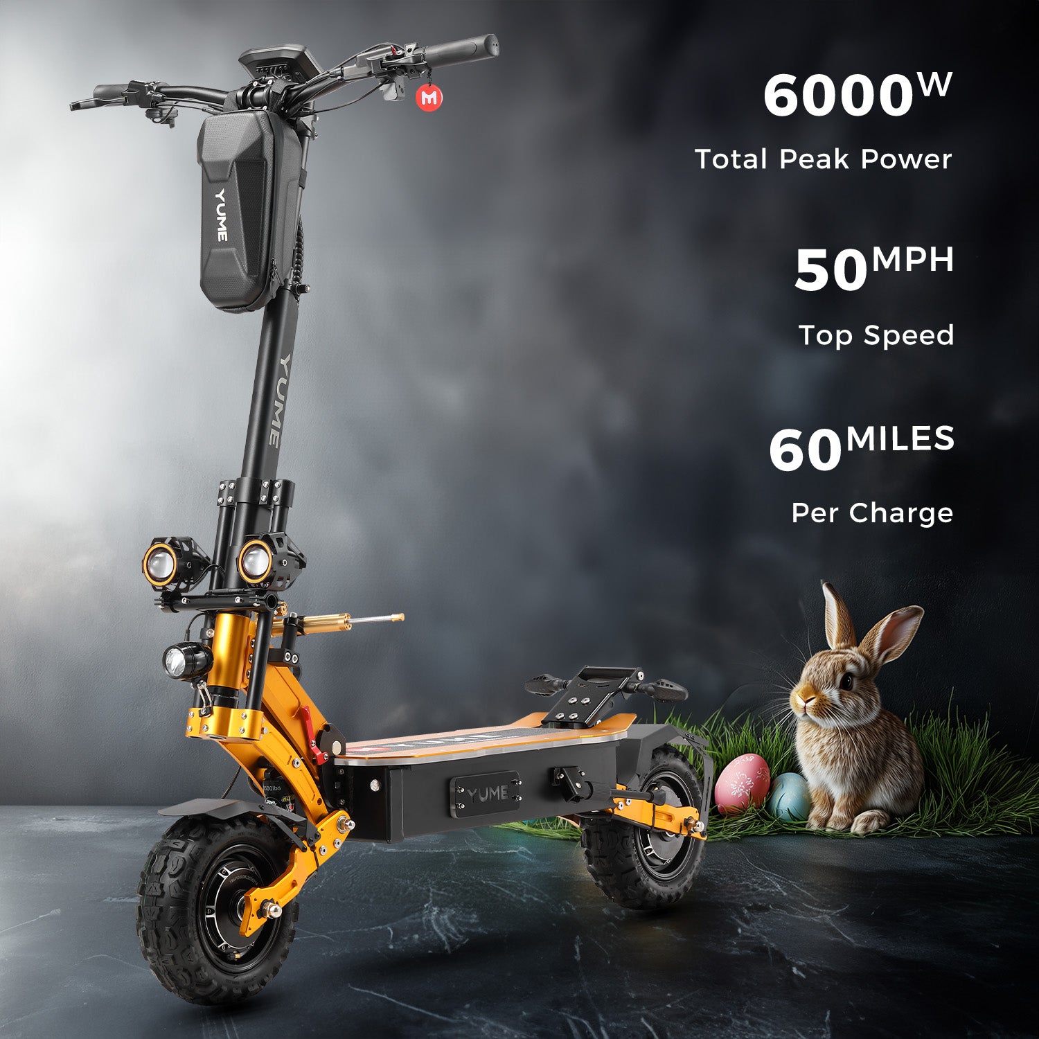YUME X11 Electric Scooter, 50 MPH 60 Miles 6000W, All